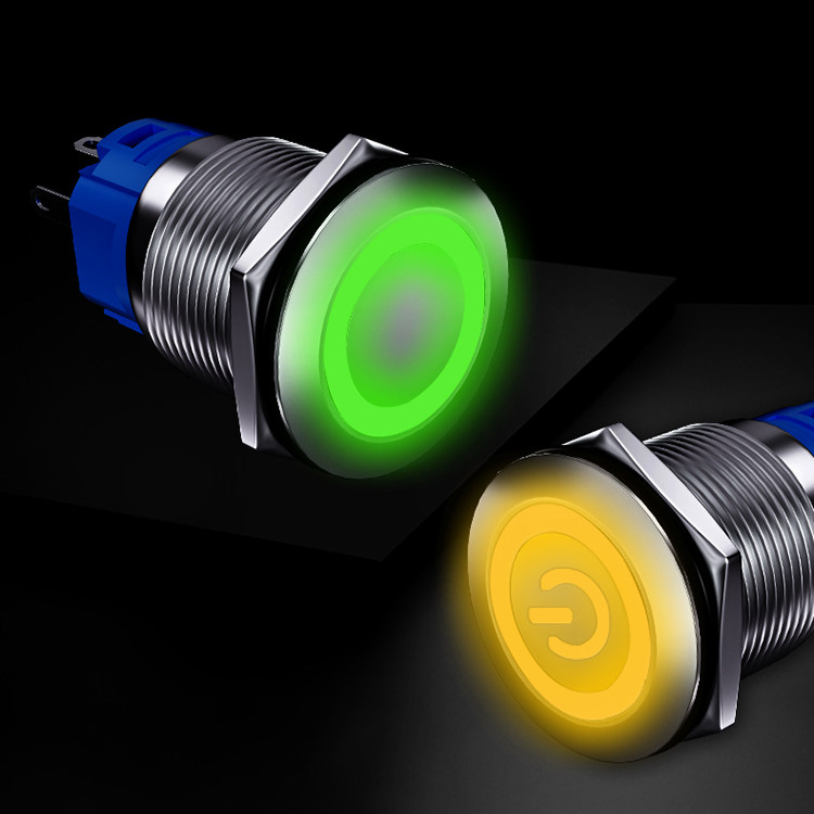 22mm Metal LED Push Button - Momentary / Latching Switch for Escape Room Props (BE101)