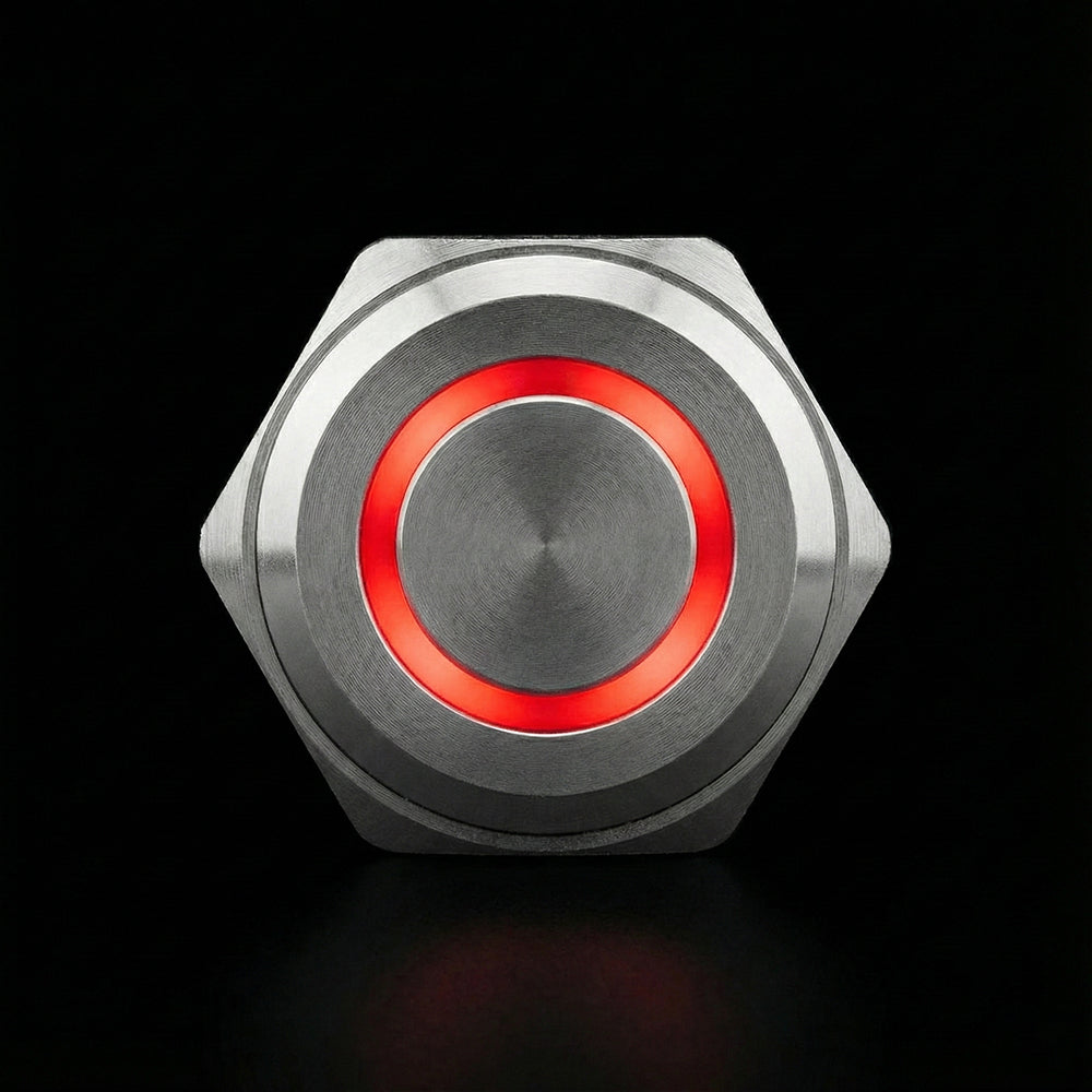 22mm Metal LED Push Button - Momentary / Latching Switch for Escape Room Props (BE101)