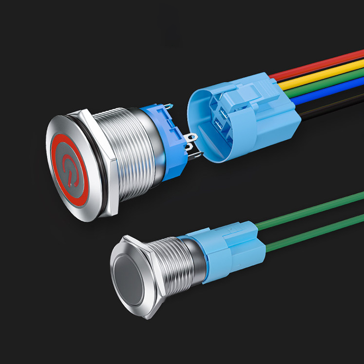 22mm Metal LED Push Button - Momentary / Latching Switch for Escape Room Props (BE101)