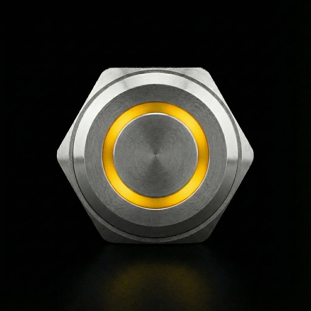 22mm Metal LED Push Button - Momentary / Latching Switch for Escape Room Props (BE101)