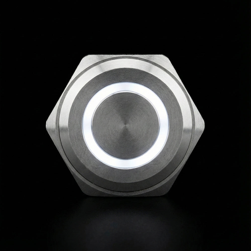 22mm Metal LED Push Button - Momentary / Latching Switch for Escape Room Props (BE101)