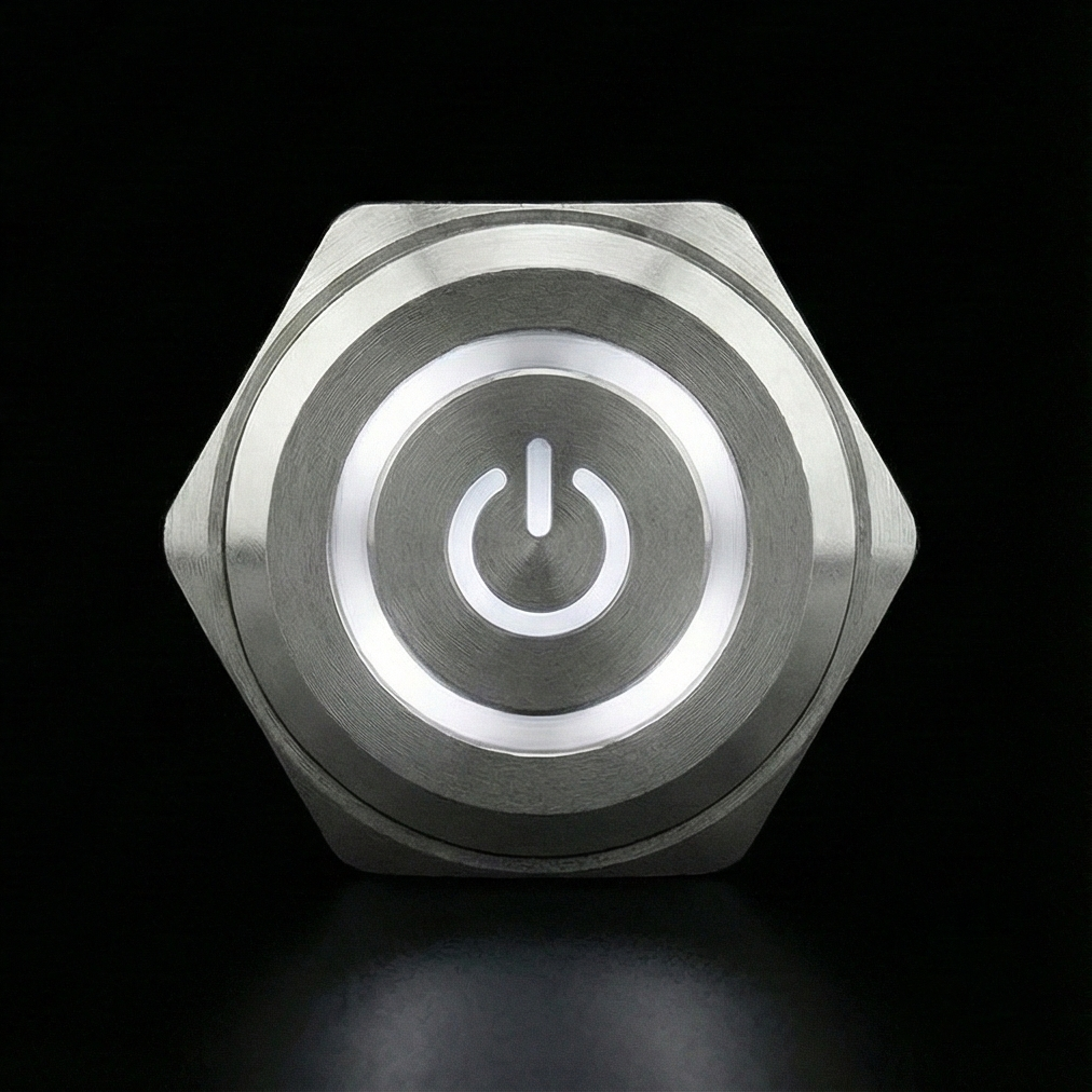 22mm Metal LED Push Button - Momentary / Latching Switch for Escape Room Props (BE101)