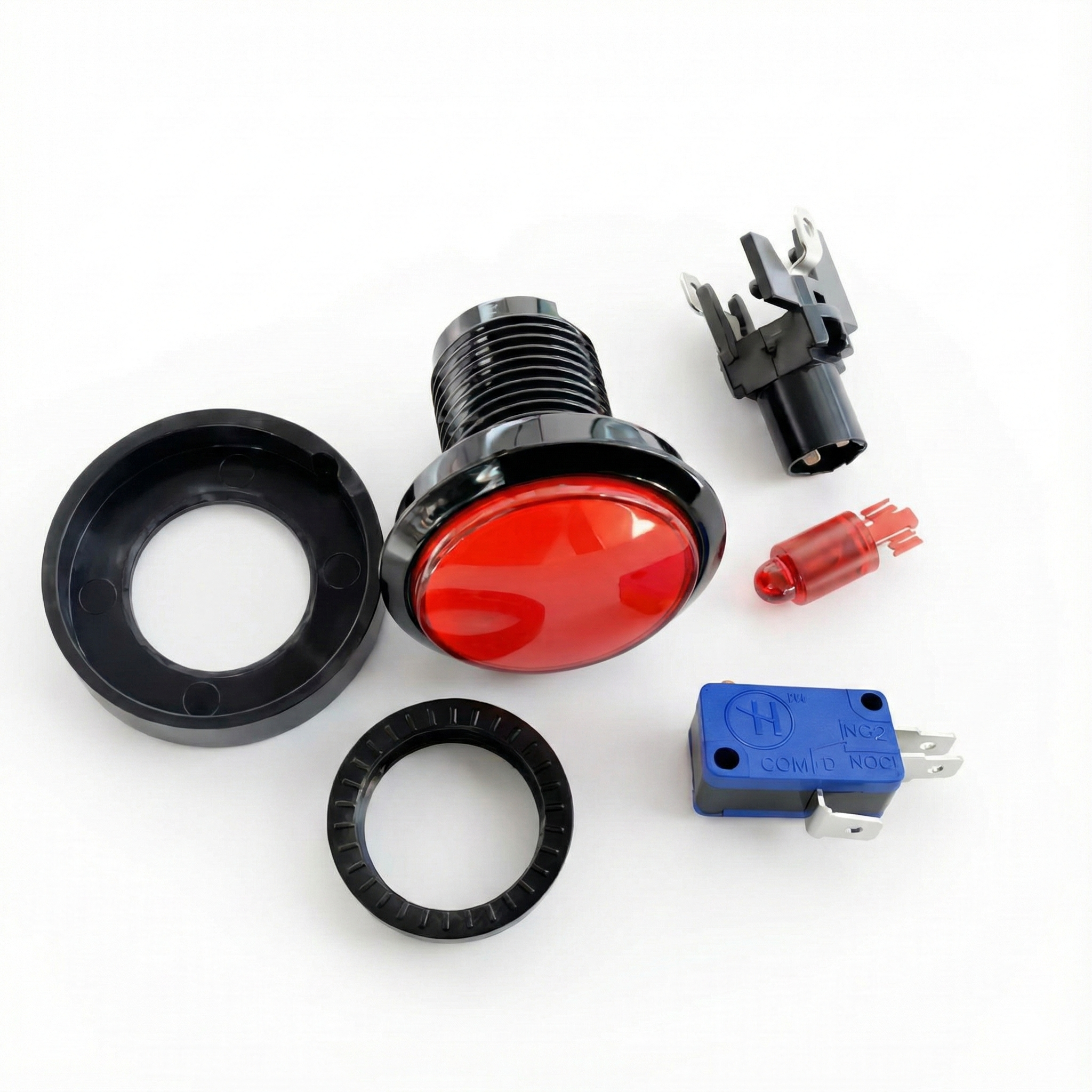 45mm Round Illuminated Push Button Switch - Momentary (BE103)