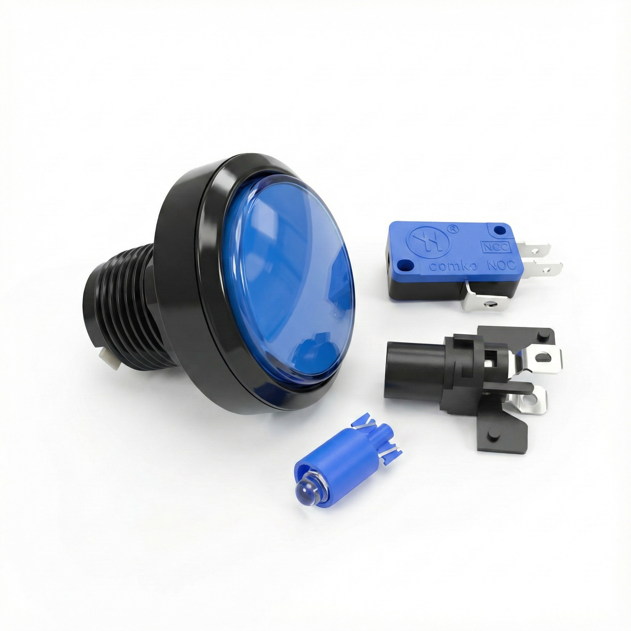 45mm Round Illuminated Push Button Switch - Momentary (BE103)