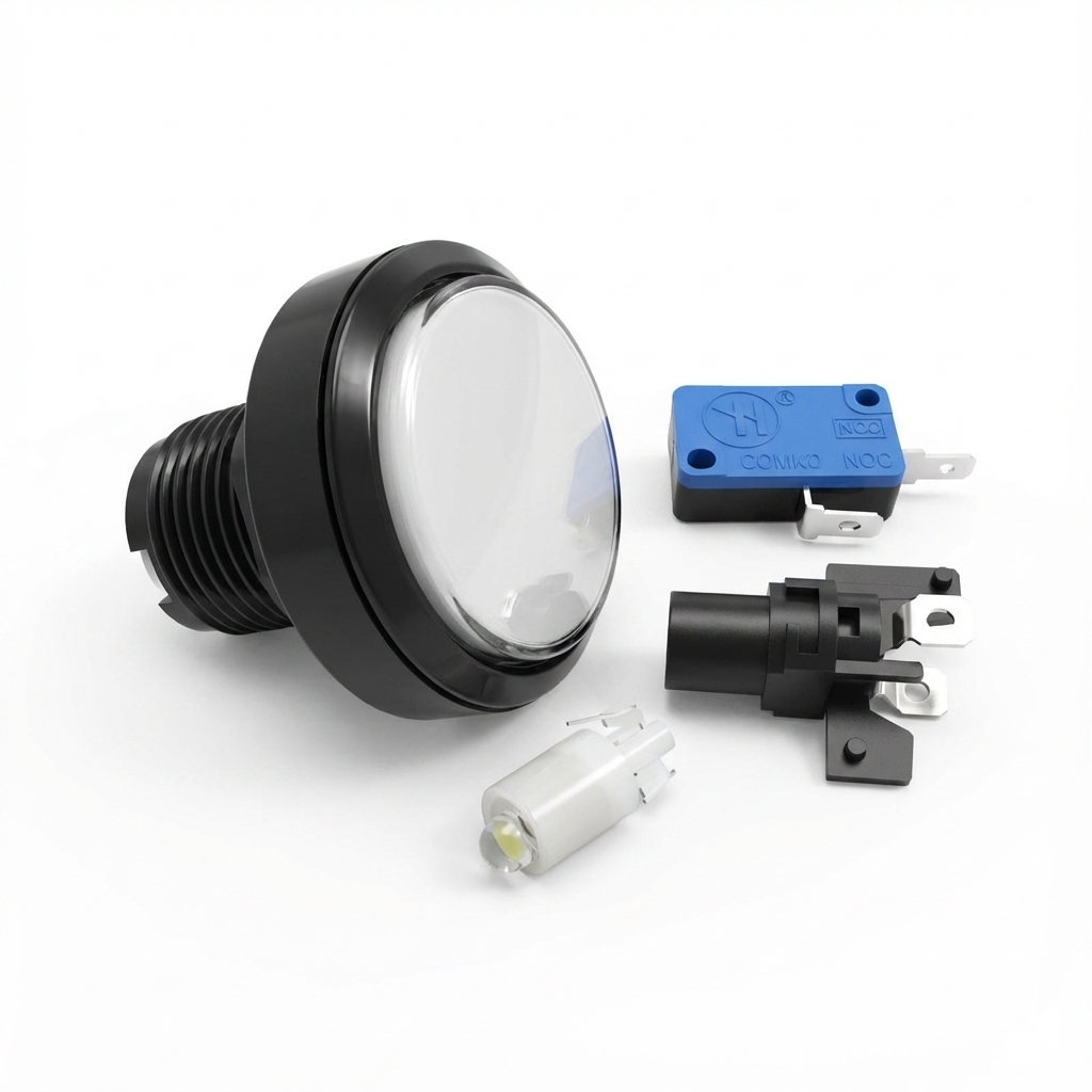 45mm Round Illuminated Push Button Switch - Momentary (BE103)