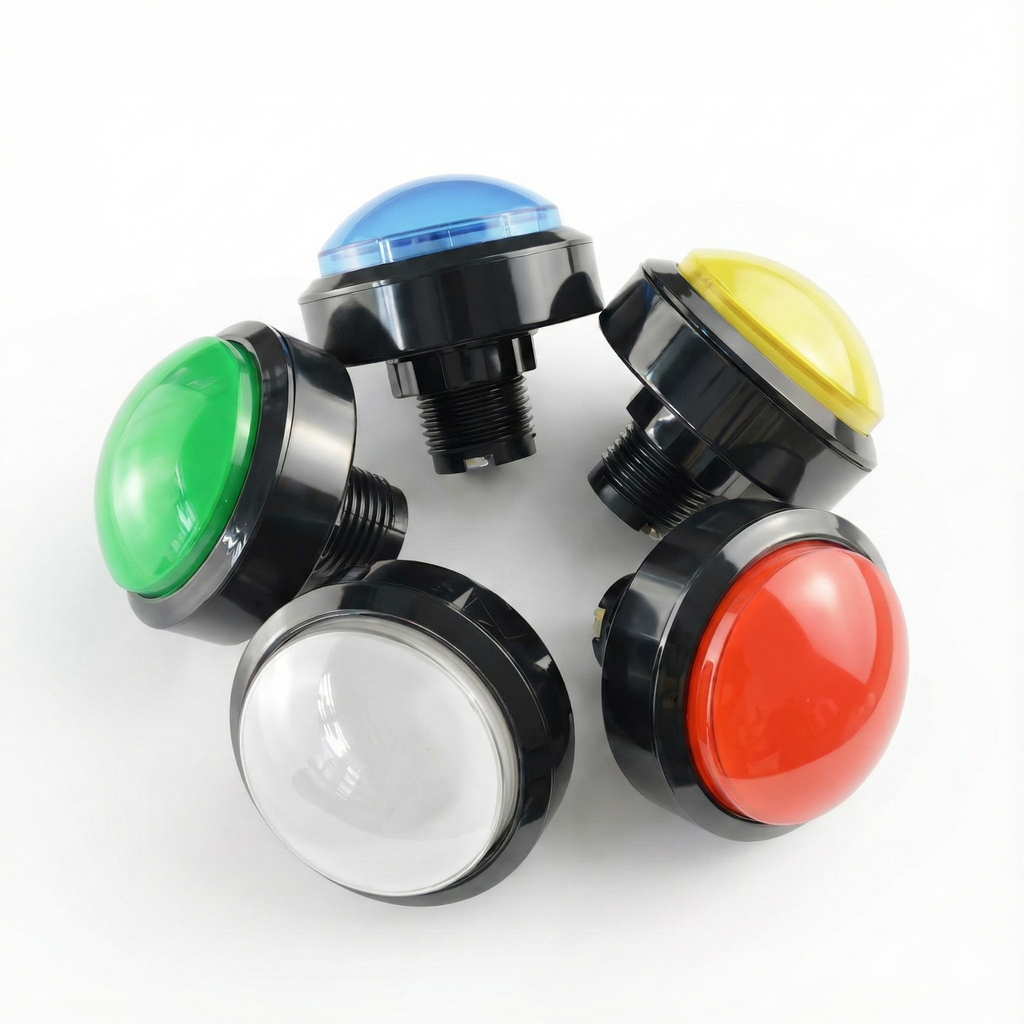 60mm Round Illuminated Push Button Switch - Momentary (BE104)