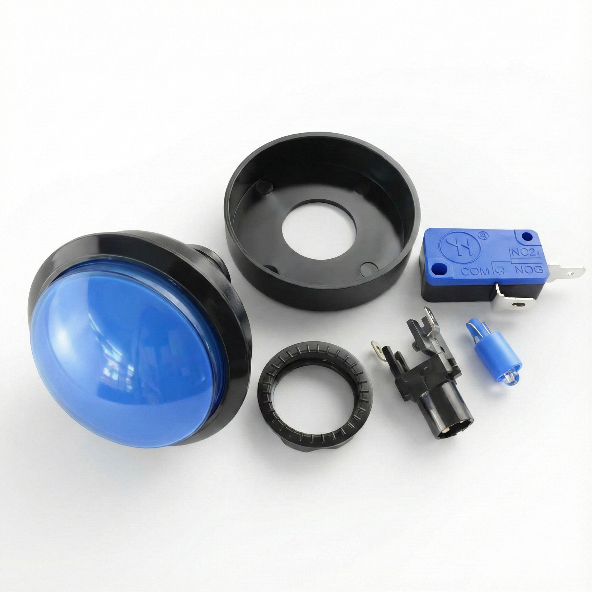 60mm Round Illuminated Push Button Switch - Momentary (BE104)