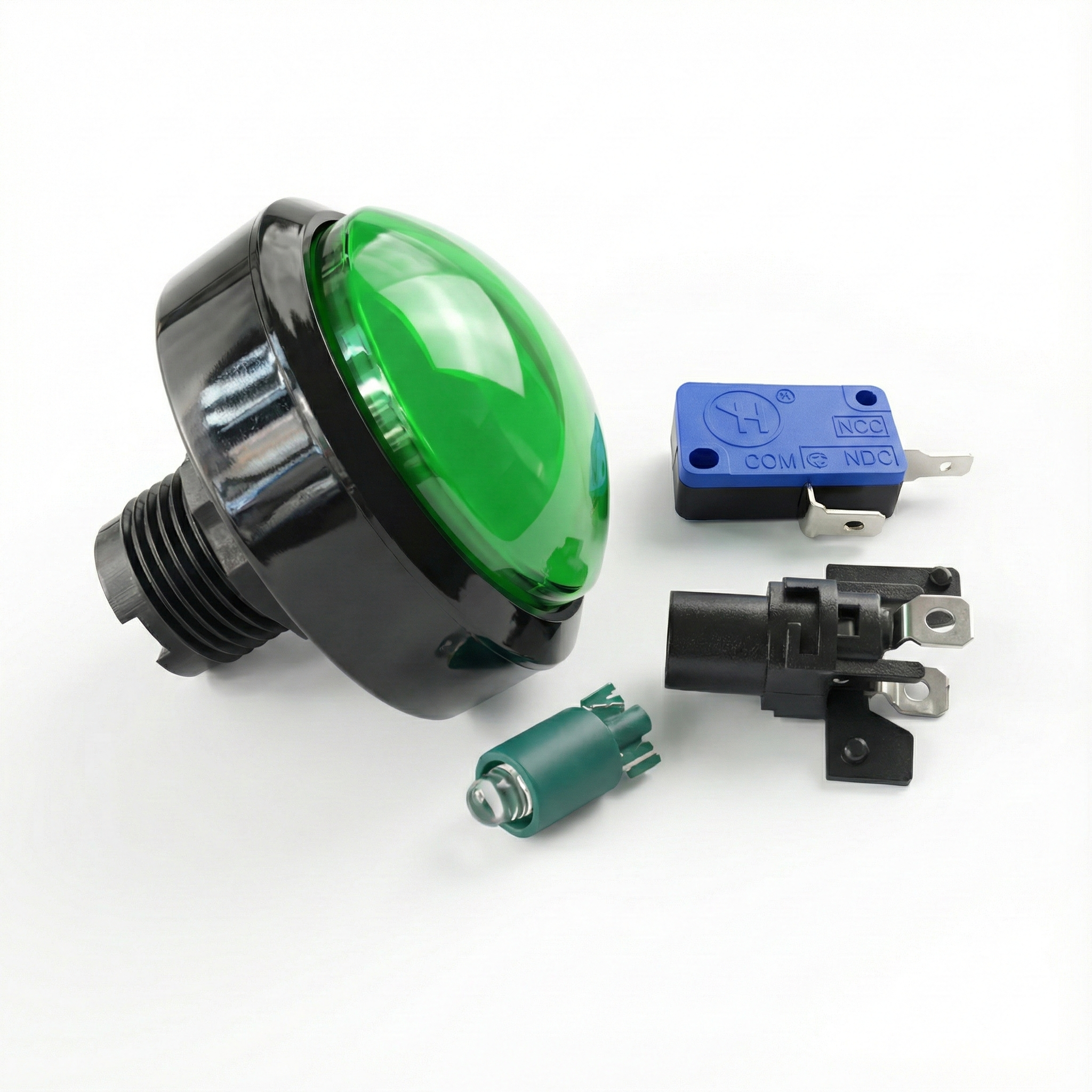 60mm Round Illuminated Push Button Switch - Momentary (BE104)