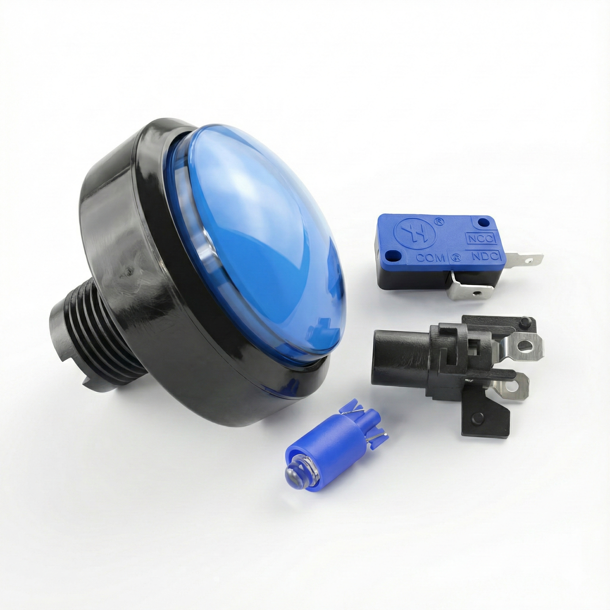 60mm Round Illuminated Push Button Switch - Momentary (BE104)