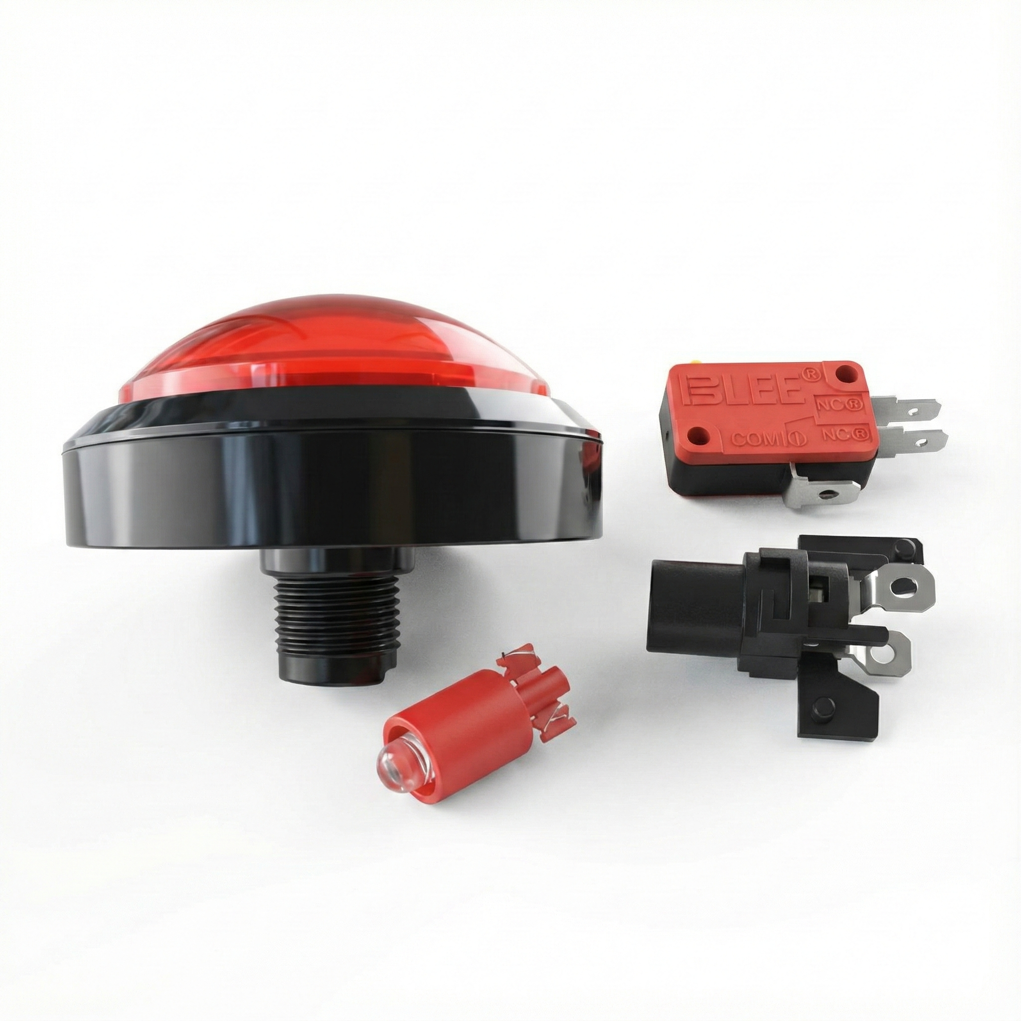 100mm Round Illuminated Push Button Switch - Momentary (BE105)