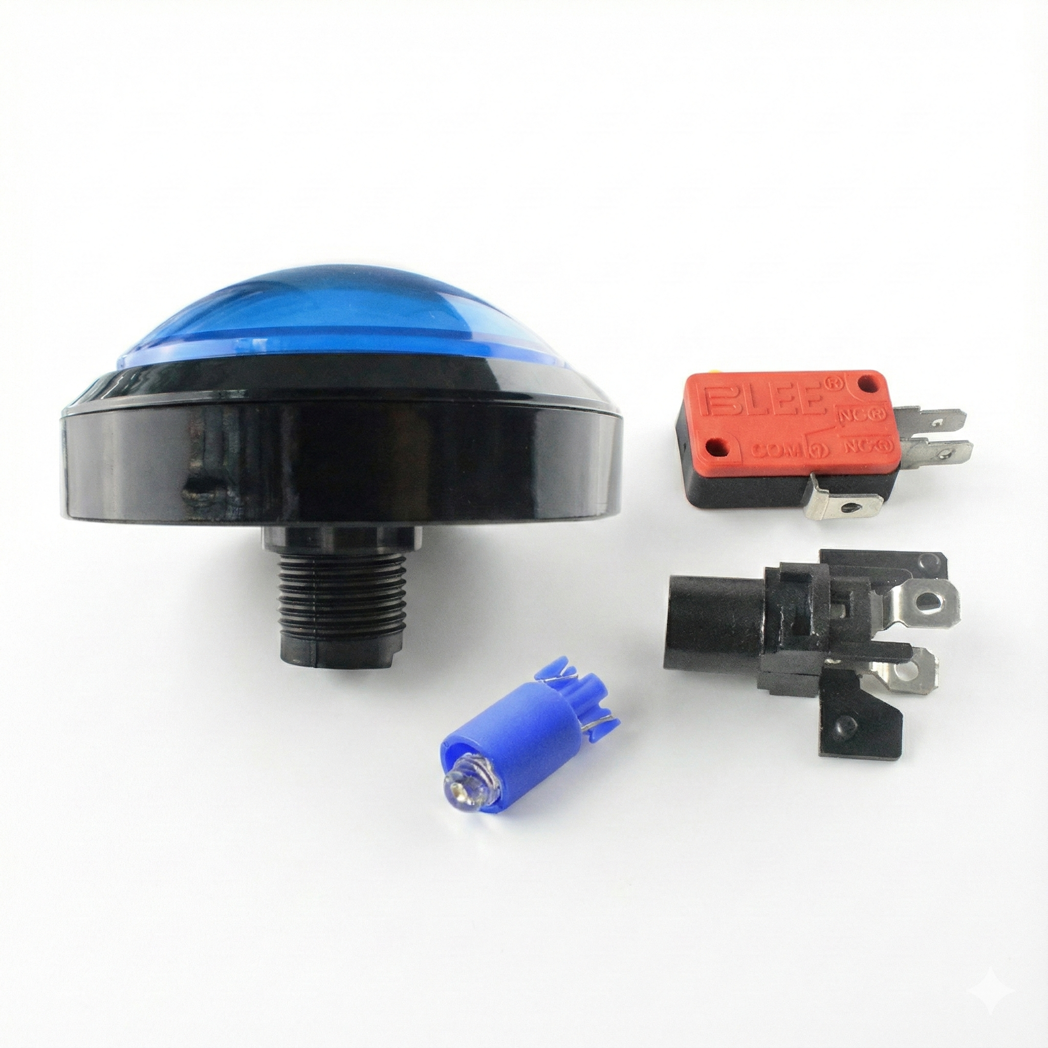 100mm Round Illuminated Push Button Switch - Momentary (BE105)