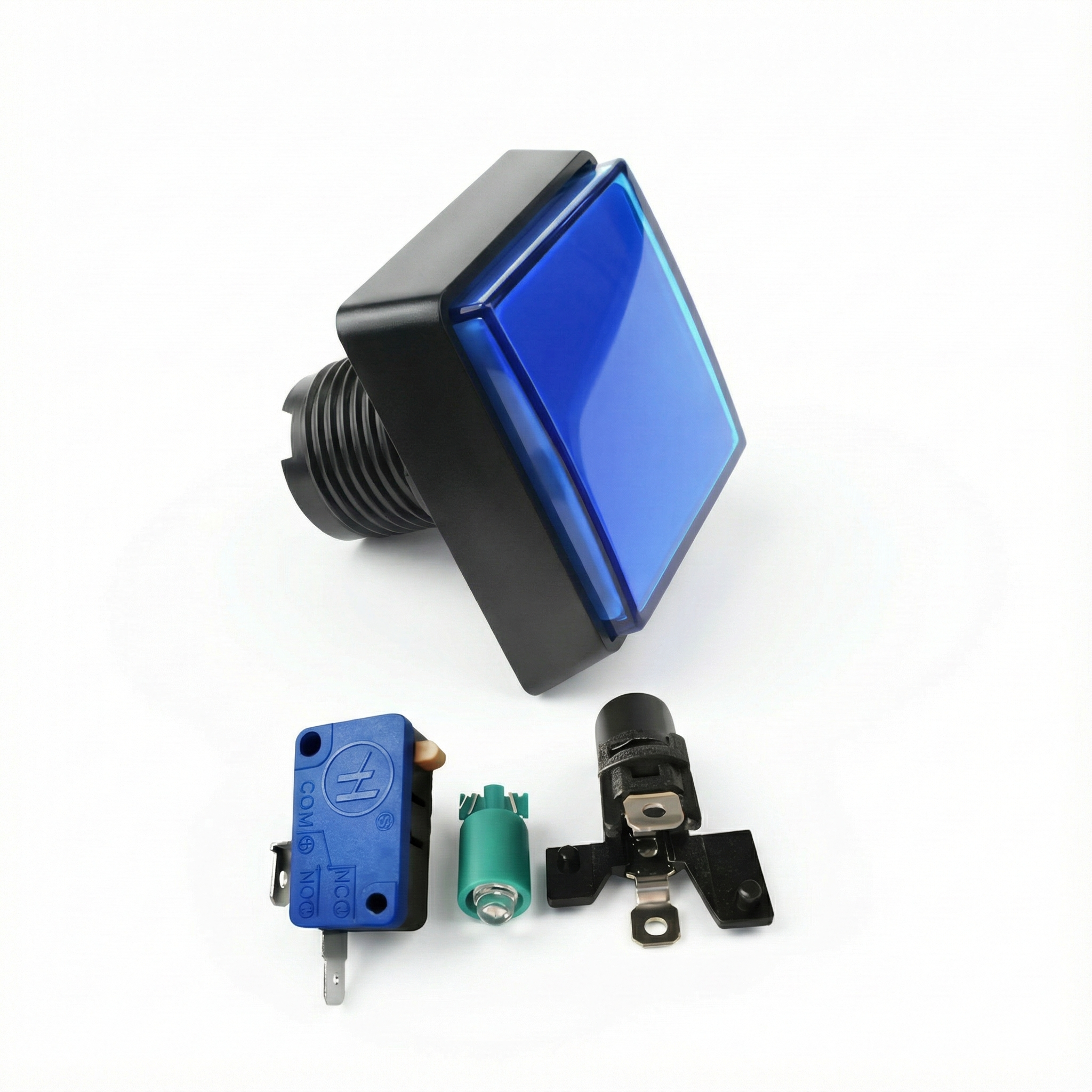 51mm Square Illuminated Push Button Switch - Momentary (BE106)