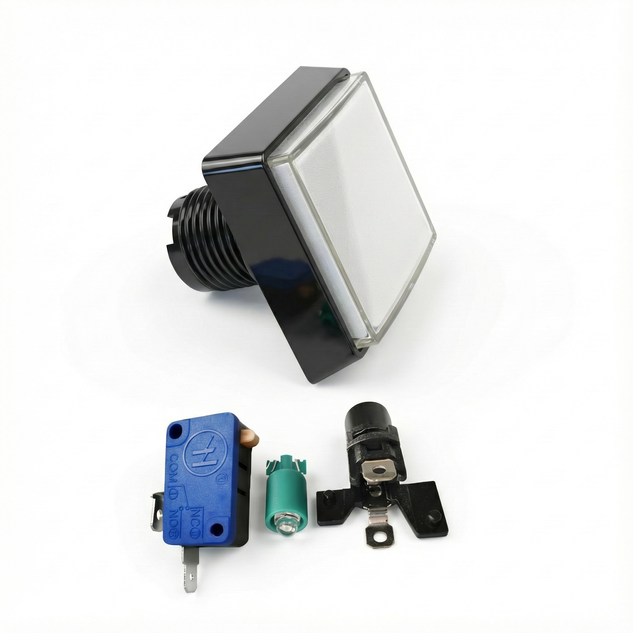 51mm Square Illuminated Push Button Switch - Momentary (BE106)