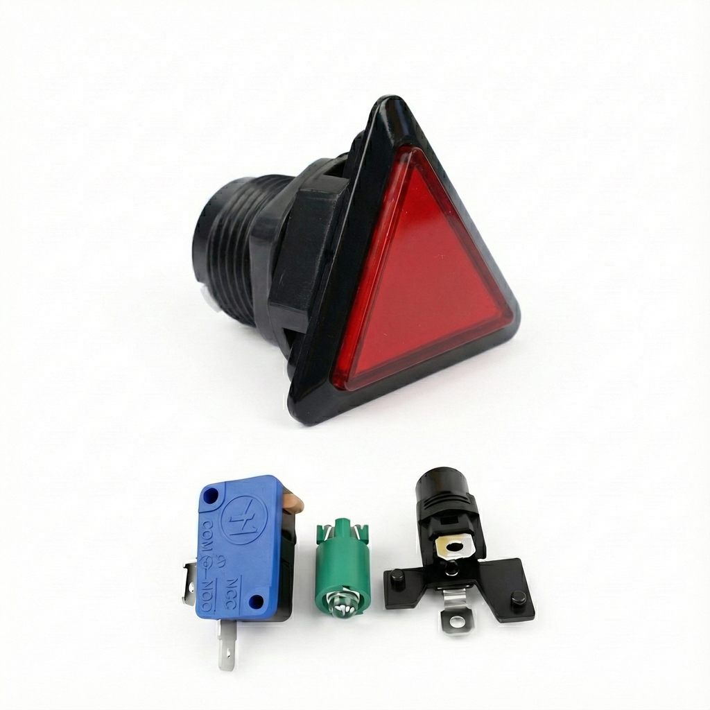 Triangle Illuminated Push Button Switch - Momentary(BE107)
