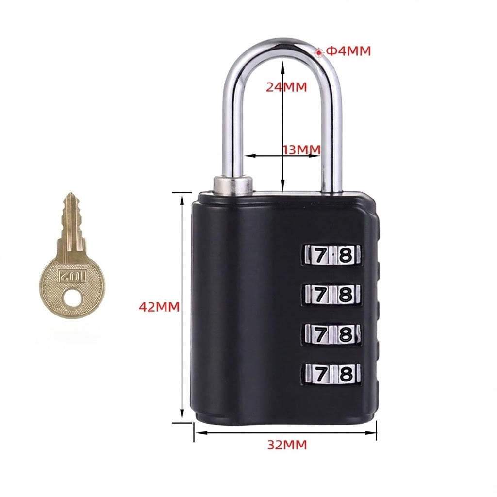 Anti-Reset 4-Digit Padlock with Manager Key (Code Recovery Function) for Escape Rooms(BE108)