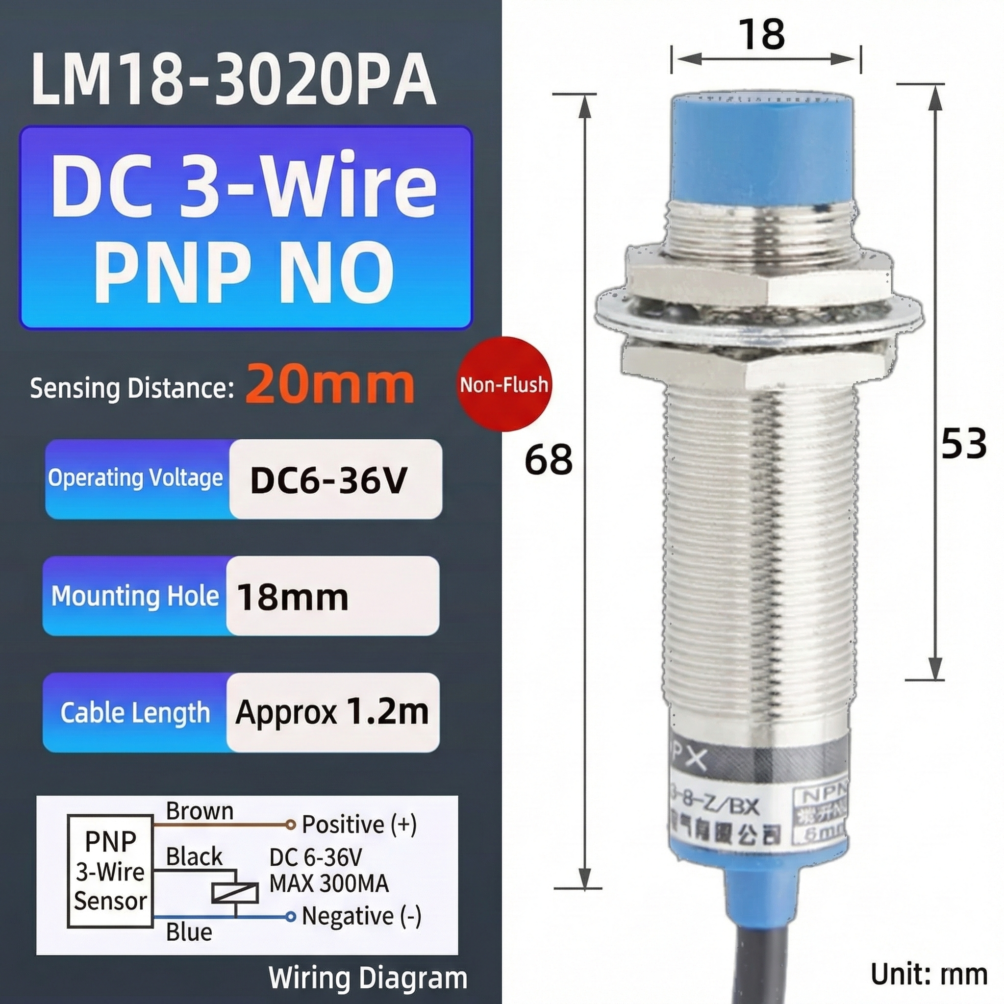 Inductive Metal Proximity Sensor Switch (BE113)