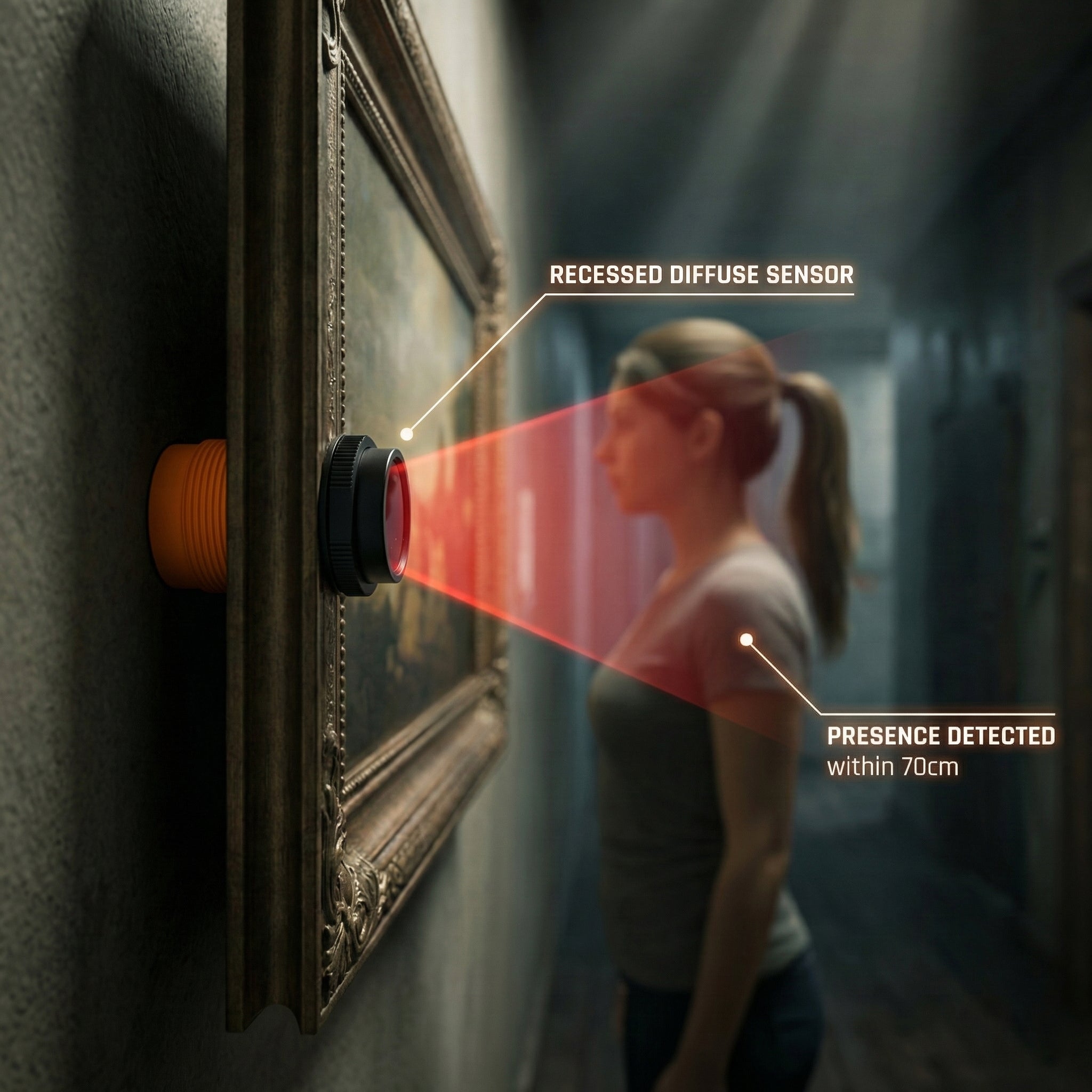 Diffuse Photoelectric Sensor Switch (70cm Range)(BE114)