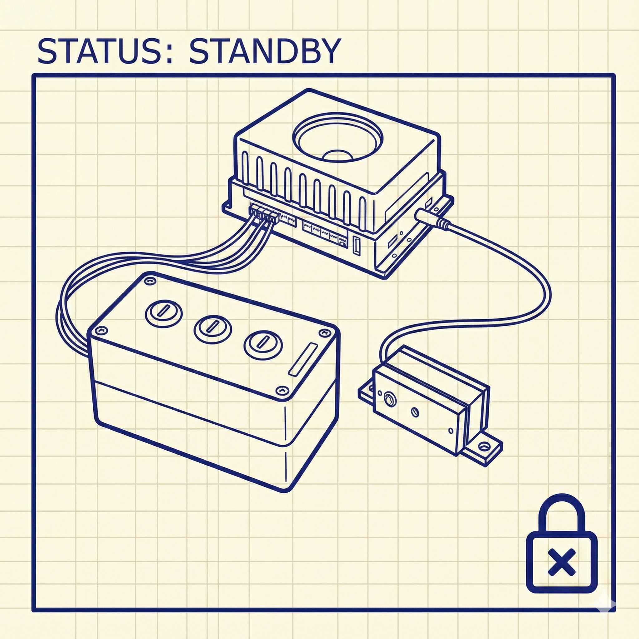 Escape Room Magnetic Lock Puzzle – Triple Key Simultaneous Turn Prop （DM101）