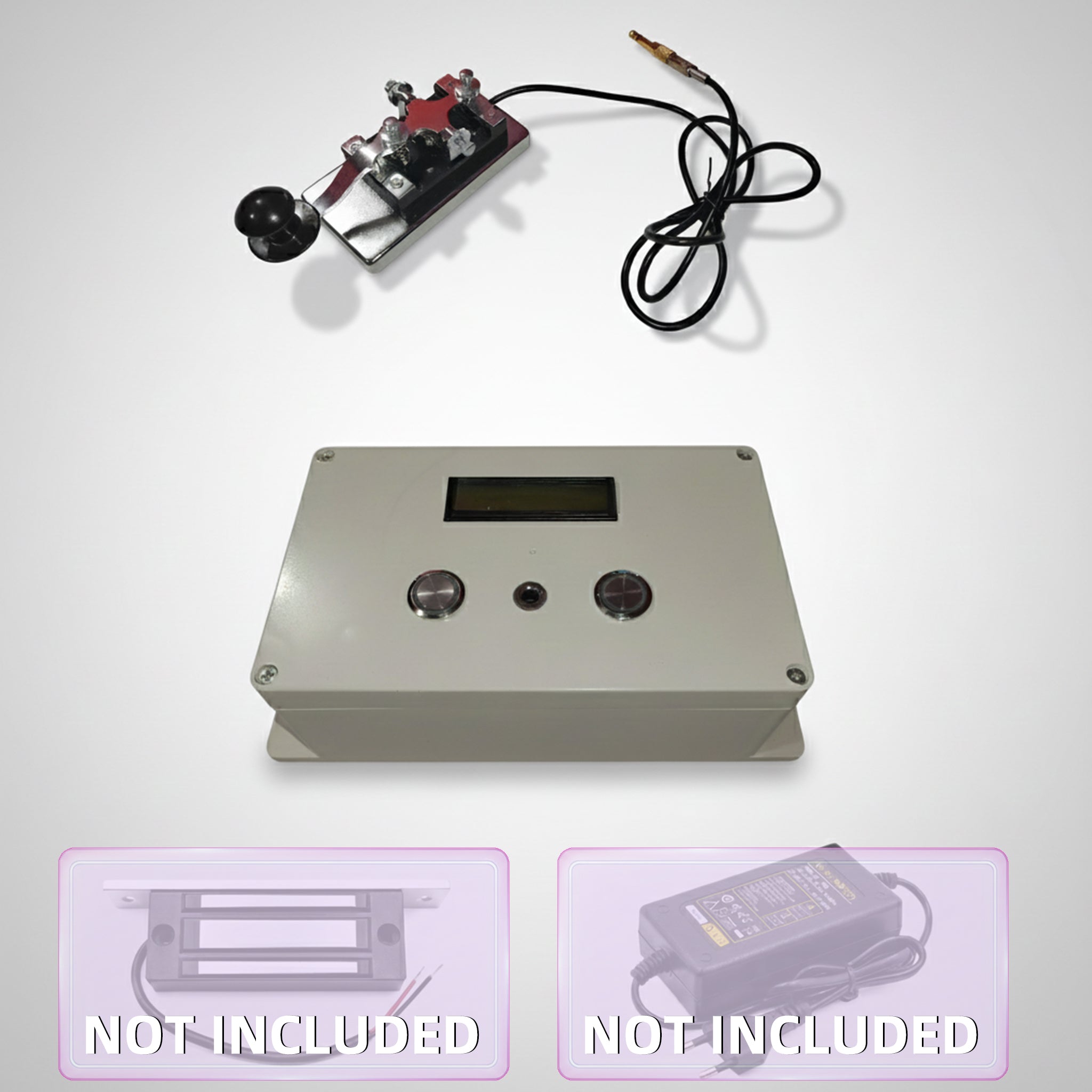 Morse Code Decoder Puzzle Kit - Vintage Telegraph Key Prop for Escape Rooms（DM103）