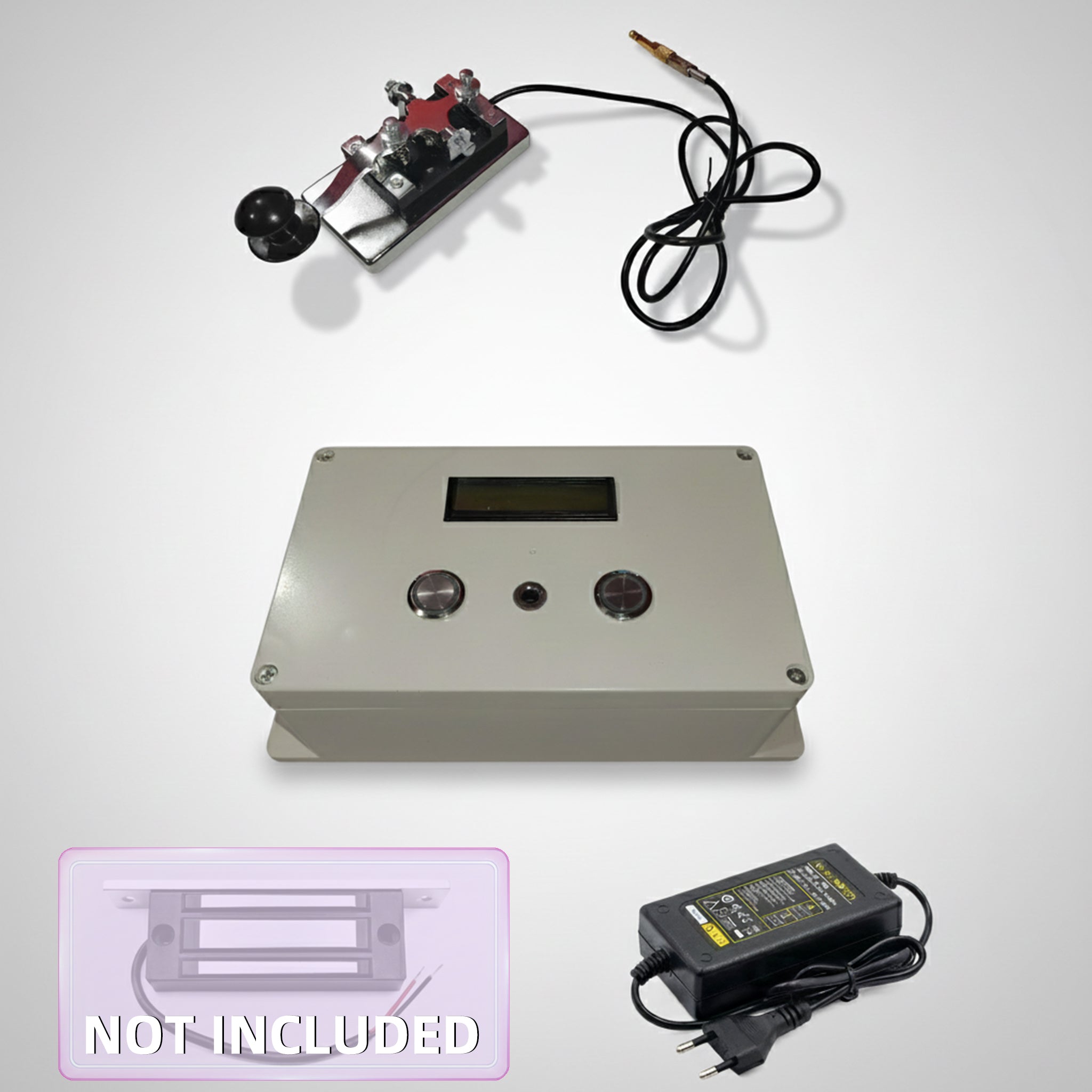 Morse Code Decoder Puzzle Kit - Vintage Telegraph Key Prop for Escape Rooms（DM103）