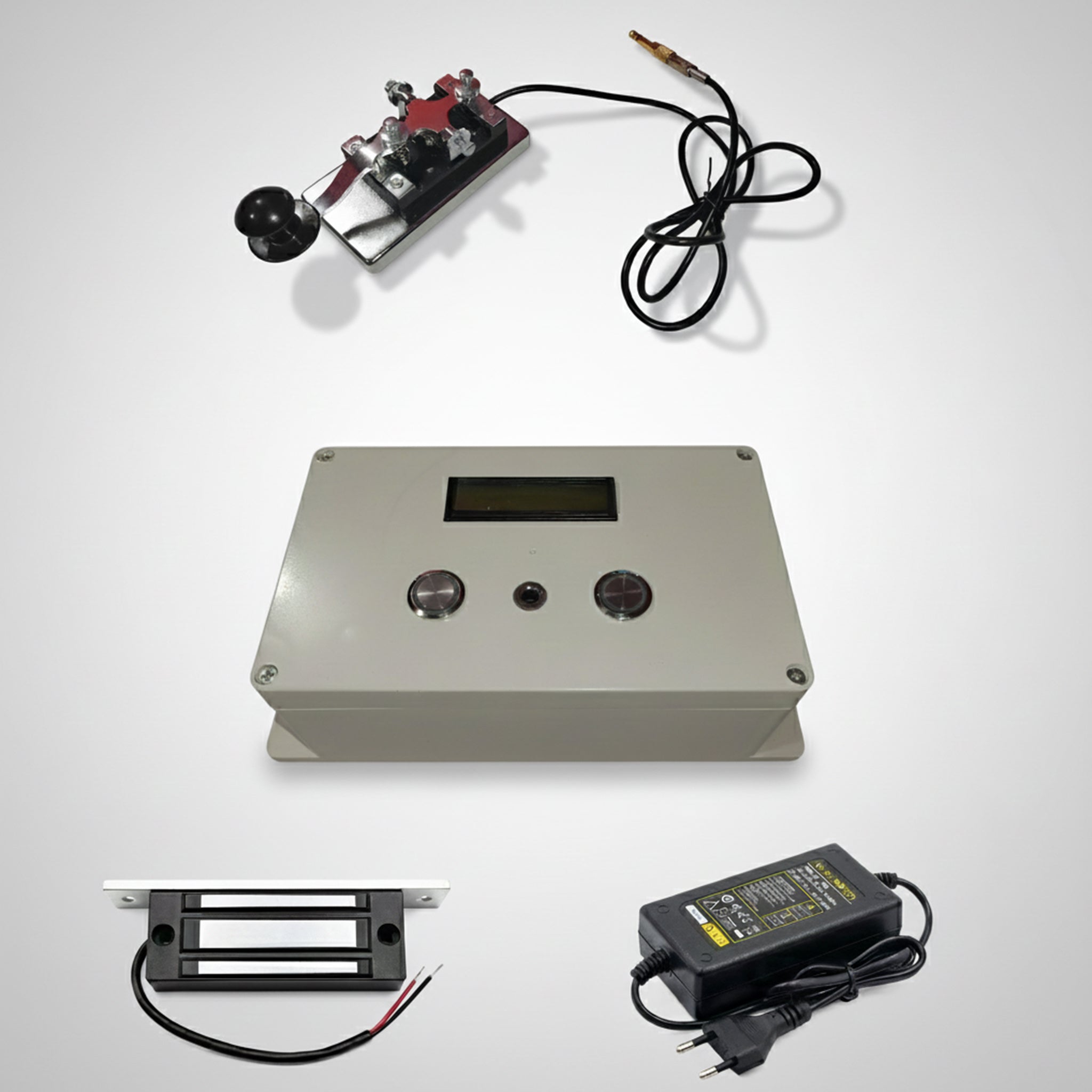 Morse Code Decoder Puzzle Kit - Vintage Telegraph Key Prop for Escape Rooms（DM103）