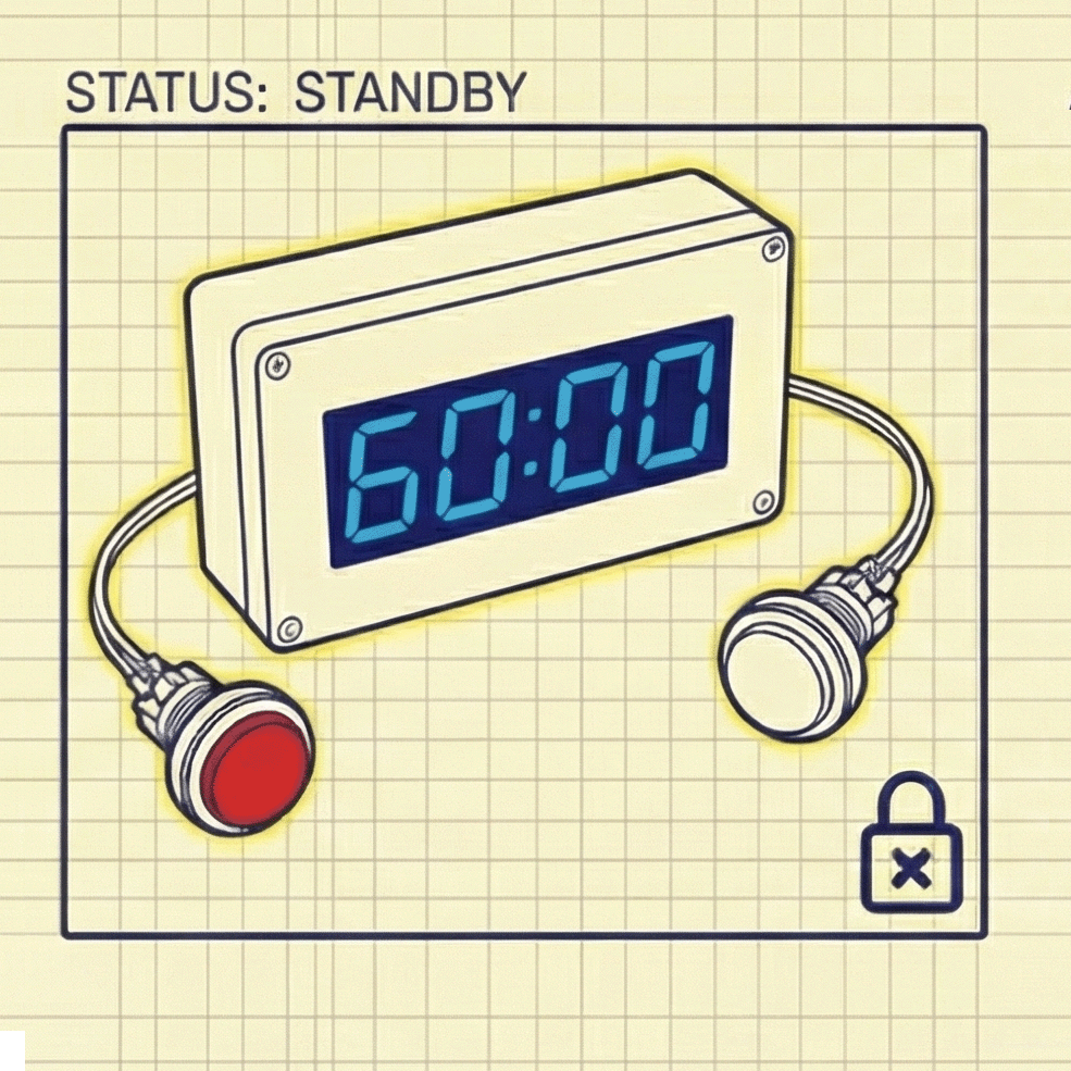 Programmable Countdown Timer Prop - LED "Doomsday" Clock(DM111)