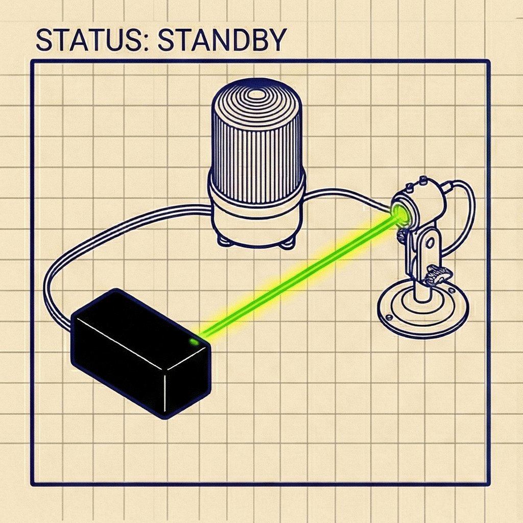 Laser Tripwire Alarm Prop - Beam Break Security Trap(DM114)