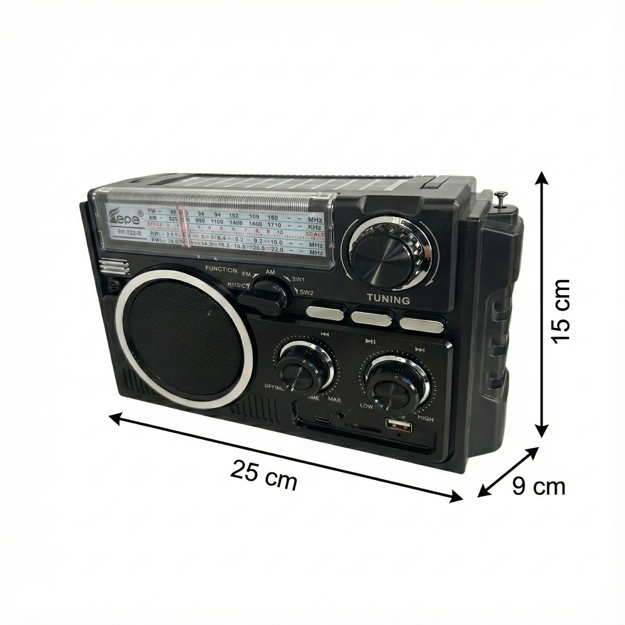 Vintage Radio Audio Puzzle | Multi-Channel Tuner Prop for Escape Rooms(RP102)