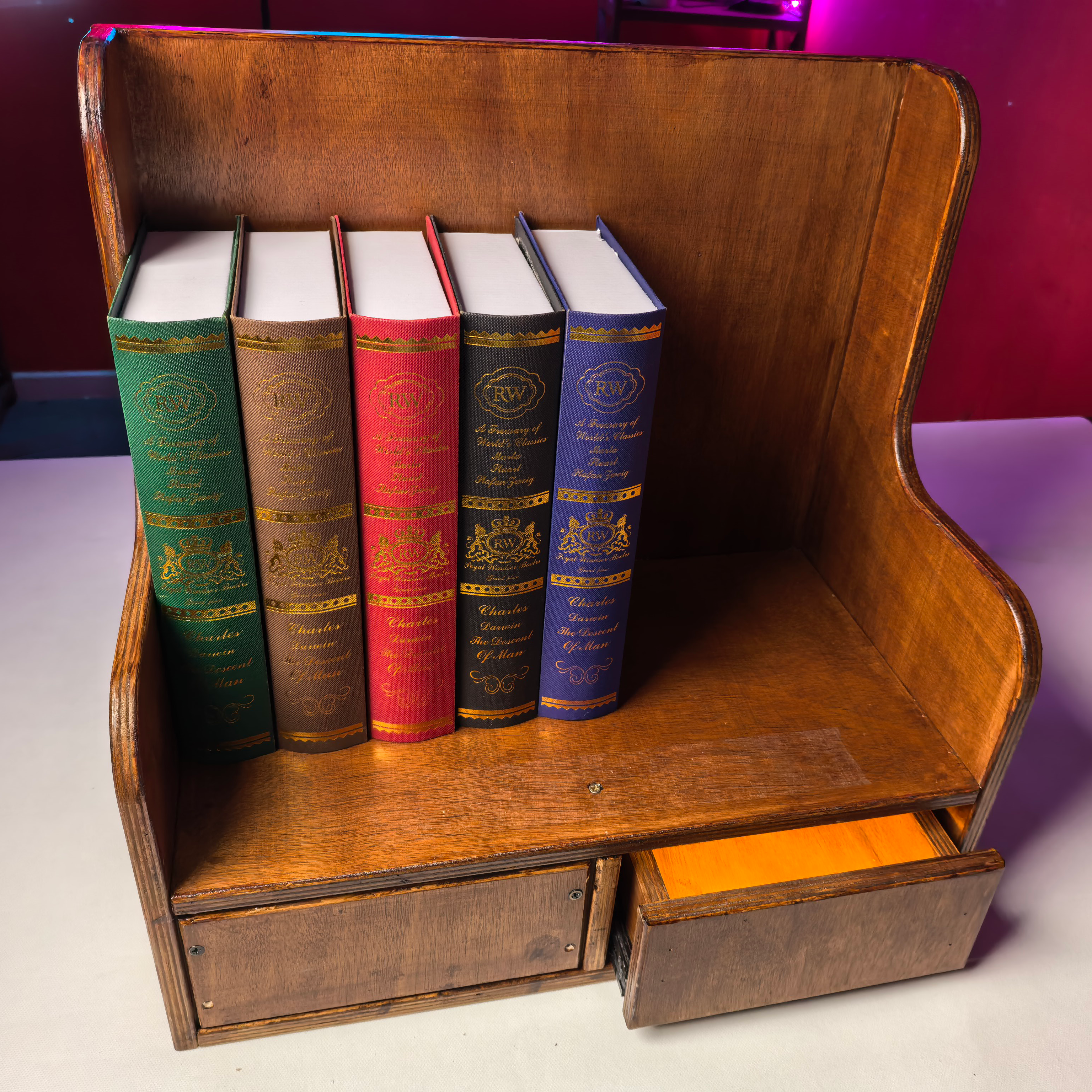 Magic Book Drawer Prop: 5-Book Sequence Puzzle(RP105)